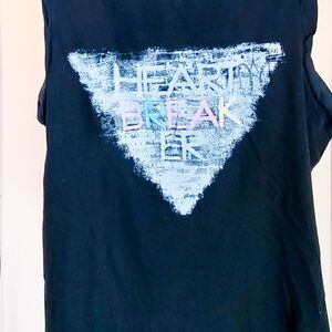 Guess Black Heartbreaker Graphic Top